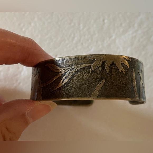 Embossed Bronze Cuff - Picture 5 of 7